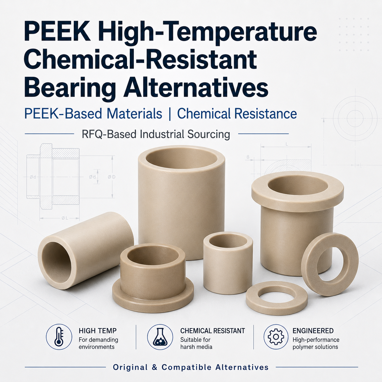 PEEK High-Temperature Chemical-Resistant Bearing Alternatives