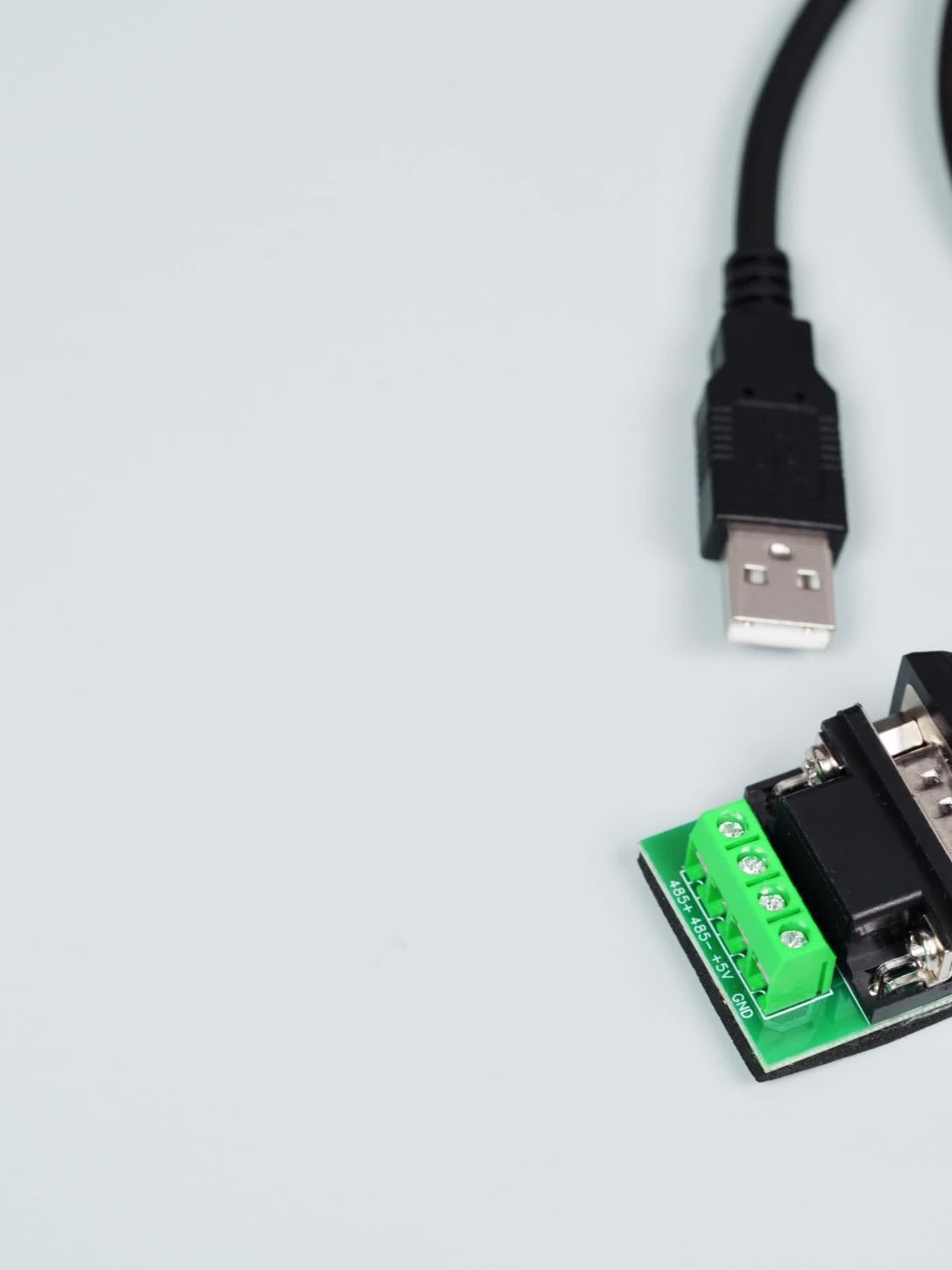 Industrial Grade USB to RS485 Serial Converter Cable – 9-Pin DB9 COM Port Adapter for PC Communication – 1 Meter