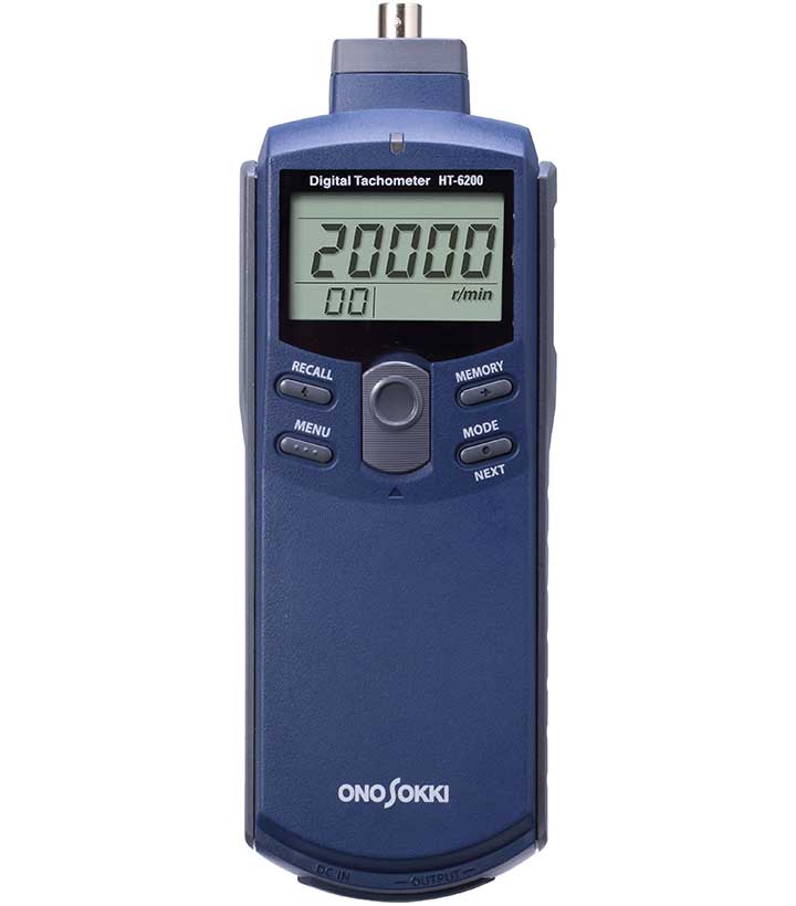ONOSOKKI HT-6200 – Contact / Non-Contact Digital Tachometer for Industrial Speed Measurement