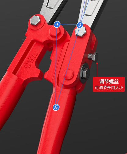 Industrial Bolt Cutter 8 Inch – Heavy Duty Rebar & Steel Wire Cutter – High Leverage Cable, Chain & Lock Cutting Pliers