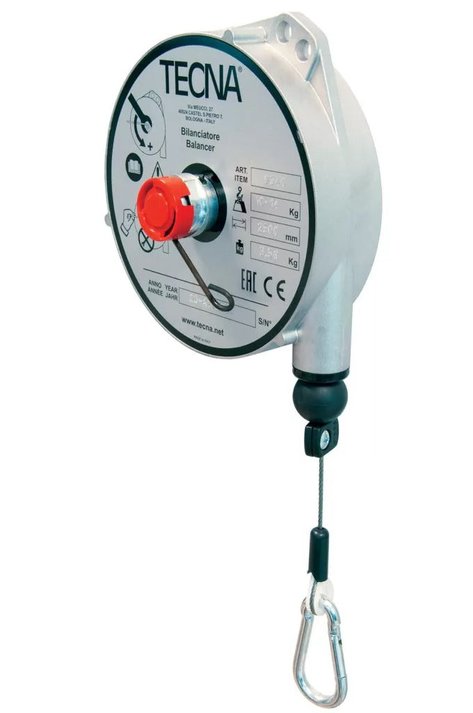 TECNA Standard INOX Rope Balancers | Corrosion-Resistant Stainless Steel Spring Reels for Precision Handling