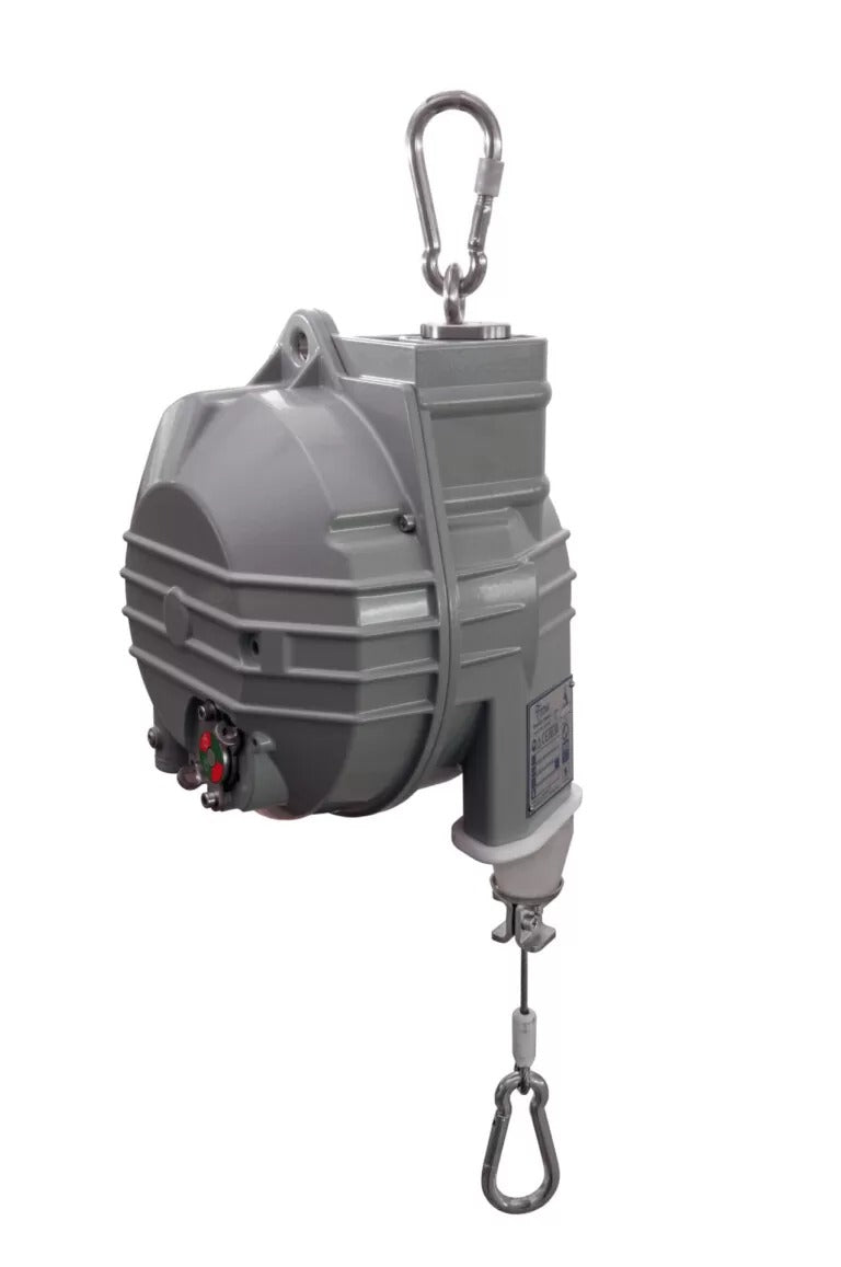 TECNA Stainless Zero Gravity & Retractor Balancers | Food-Grade NSF-H1 Certified Lifting Solutions for Meat, Dairy, Bakery & Chemical Environments